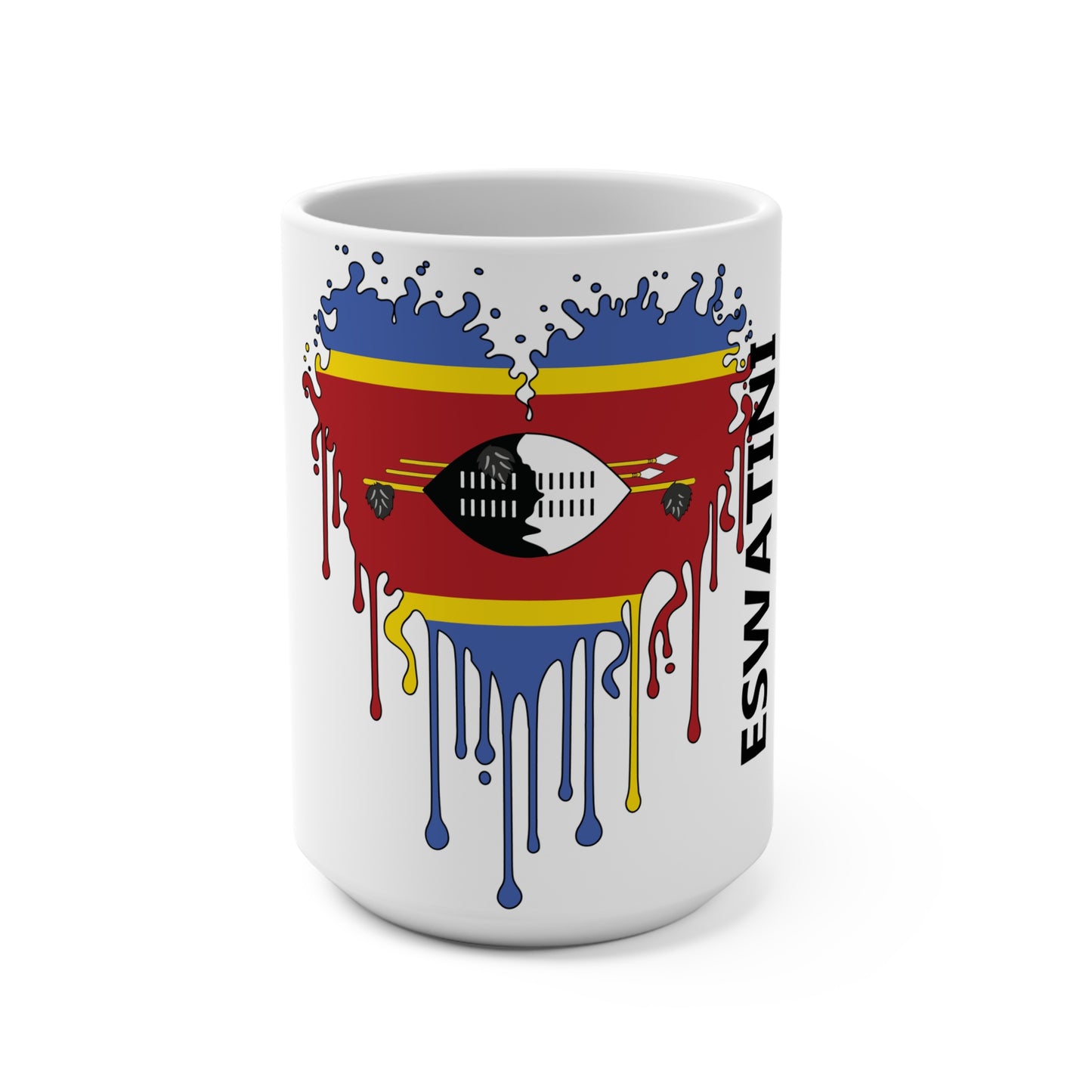 Eswatini Flag Drip Coffee Mug 15oz
