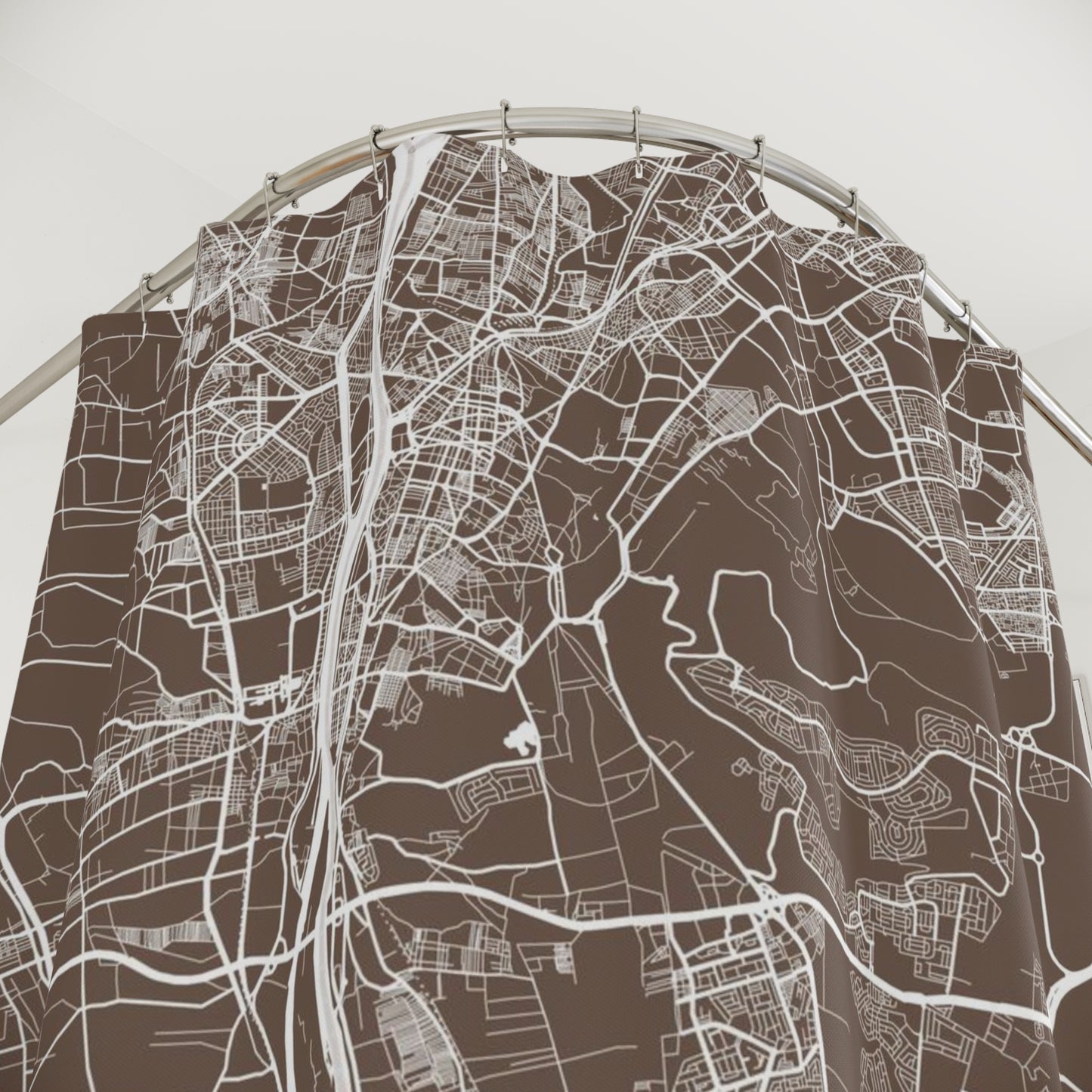 Cairo, Egypt City Map Print Shower Curtain