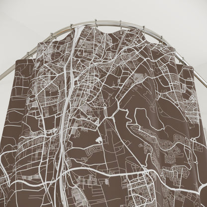 Cairo, Egypt City Map Print Shower Curtain