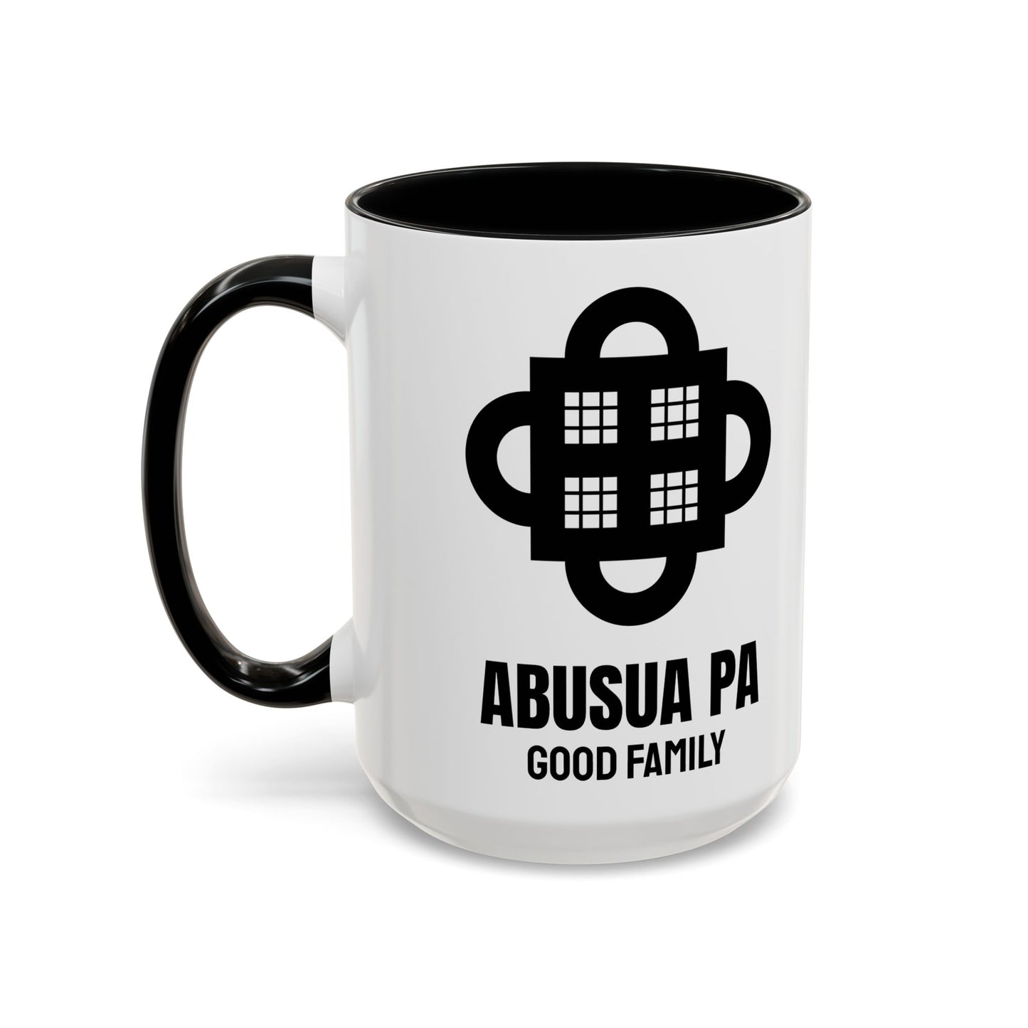 Adinkra Symbol Coffee Mug ABUSUA PA - African Family & Unity