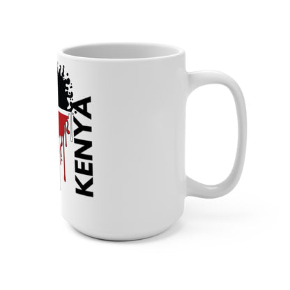 Kenya Flag Drip Coffee Mug 15oz