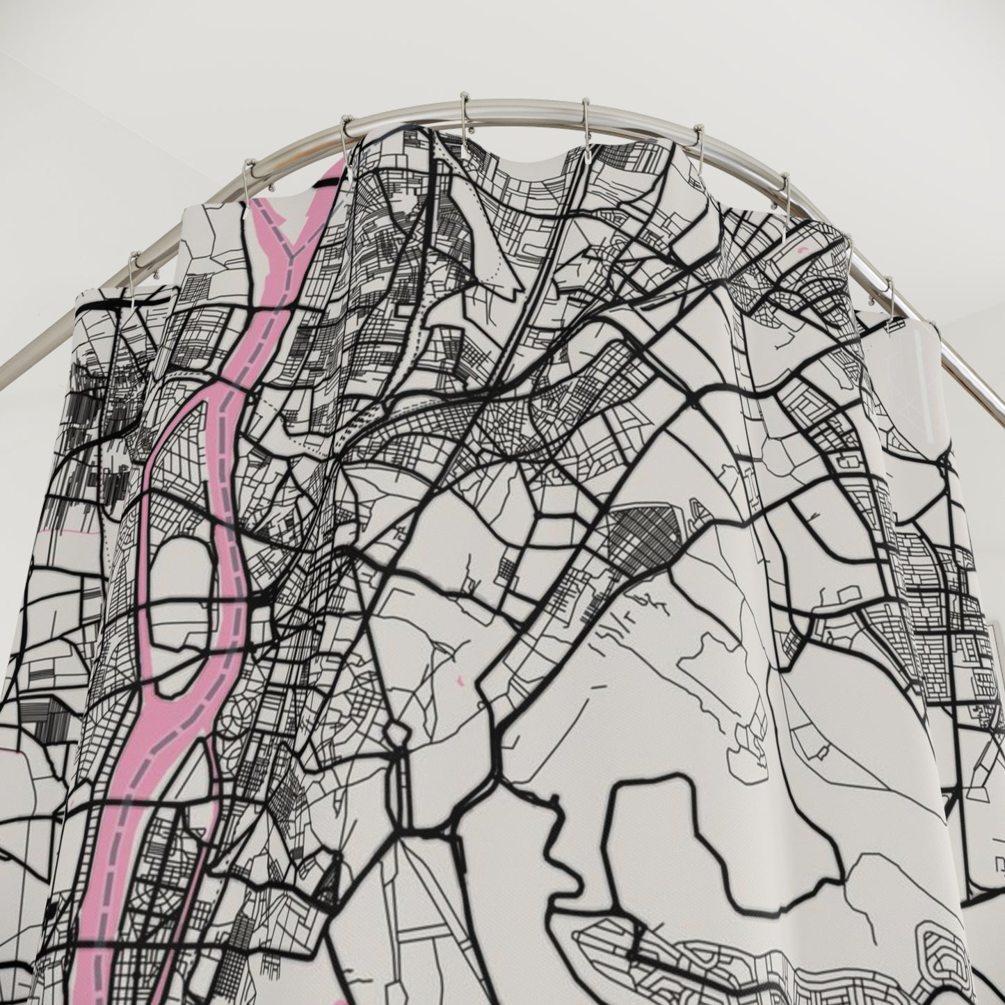 Cairo, Egypt City Map Print Shower Curtain