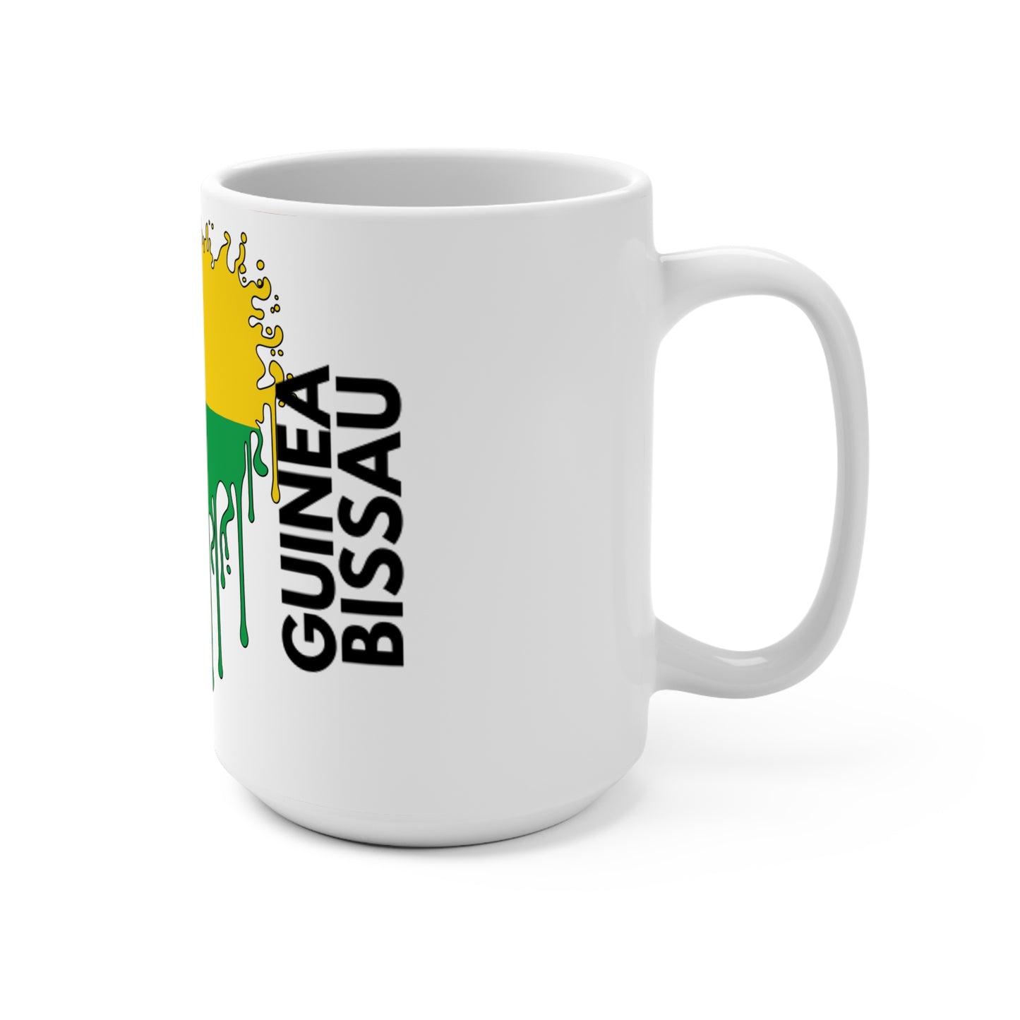 Guinea Bissau Flag Drip Coffee Mug 15oz