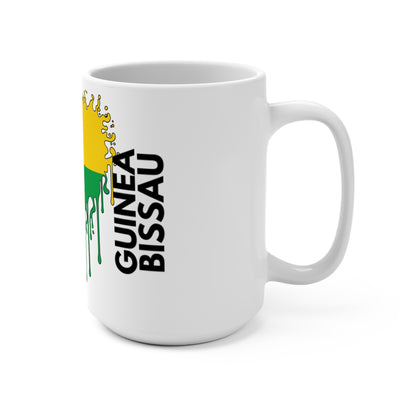 Guinea Bissau Flag Drip Coffee Mug 15oz