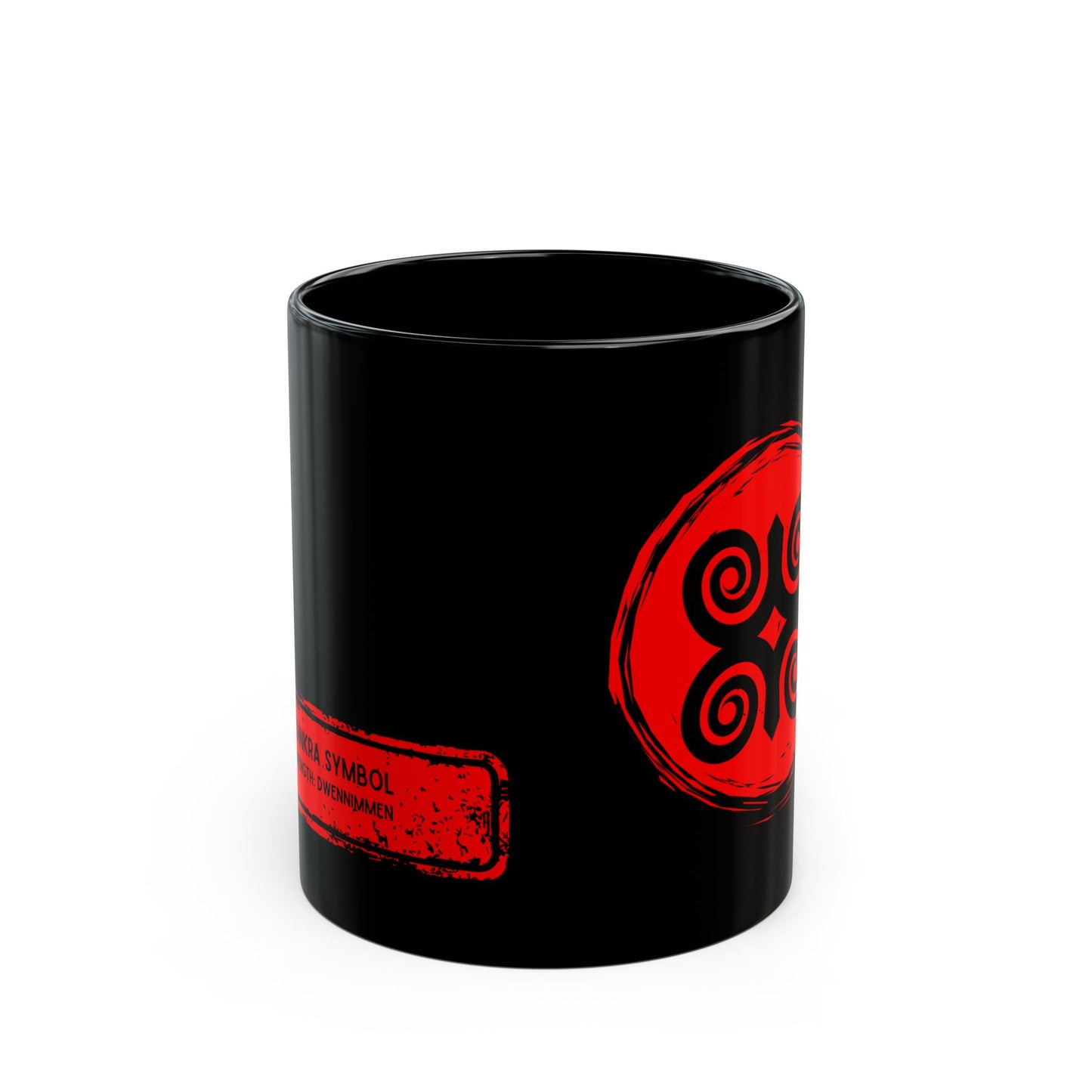 ADINKRA Symbol Coffee Mug Dwennimmen - Strength & Humility