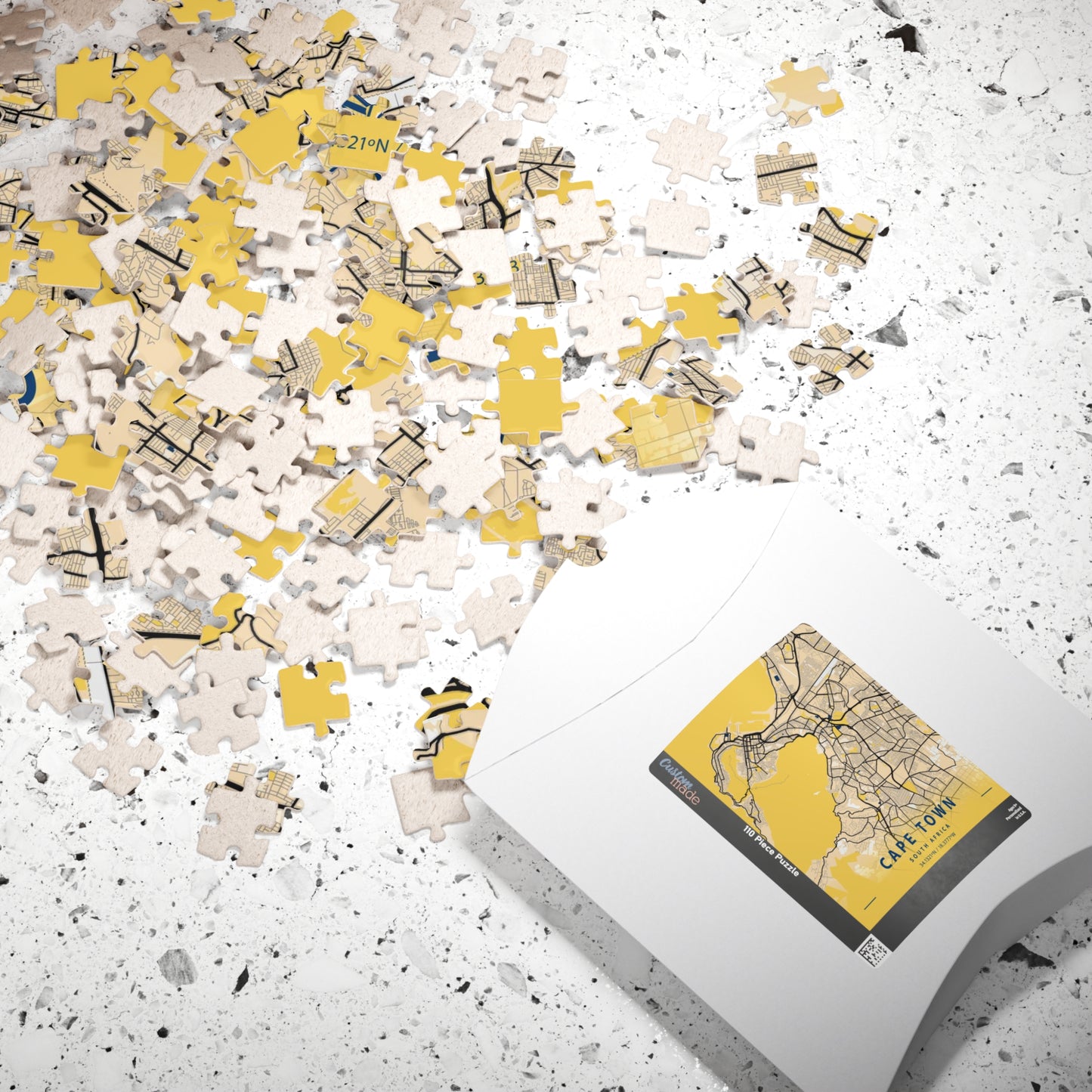 Cape Town South Africa Aerial View City Map Puzzle