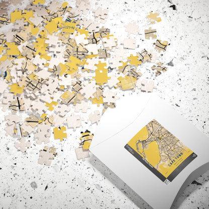 Cape Town South Africa Aerial View City Map Puzzle