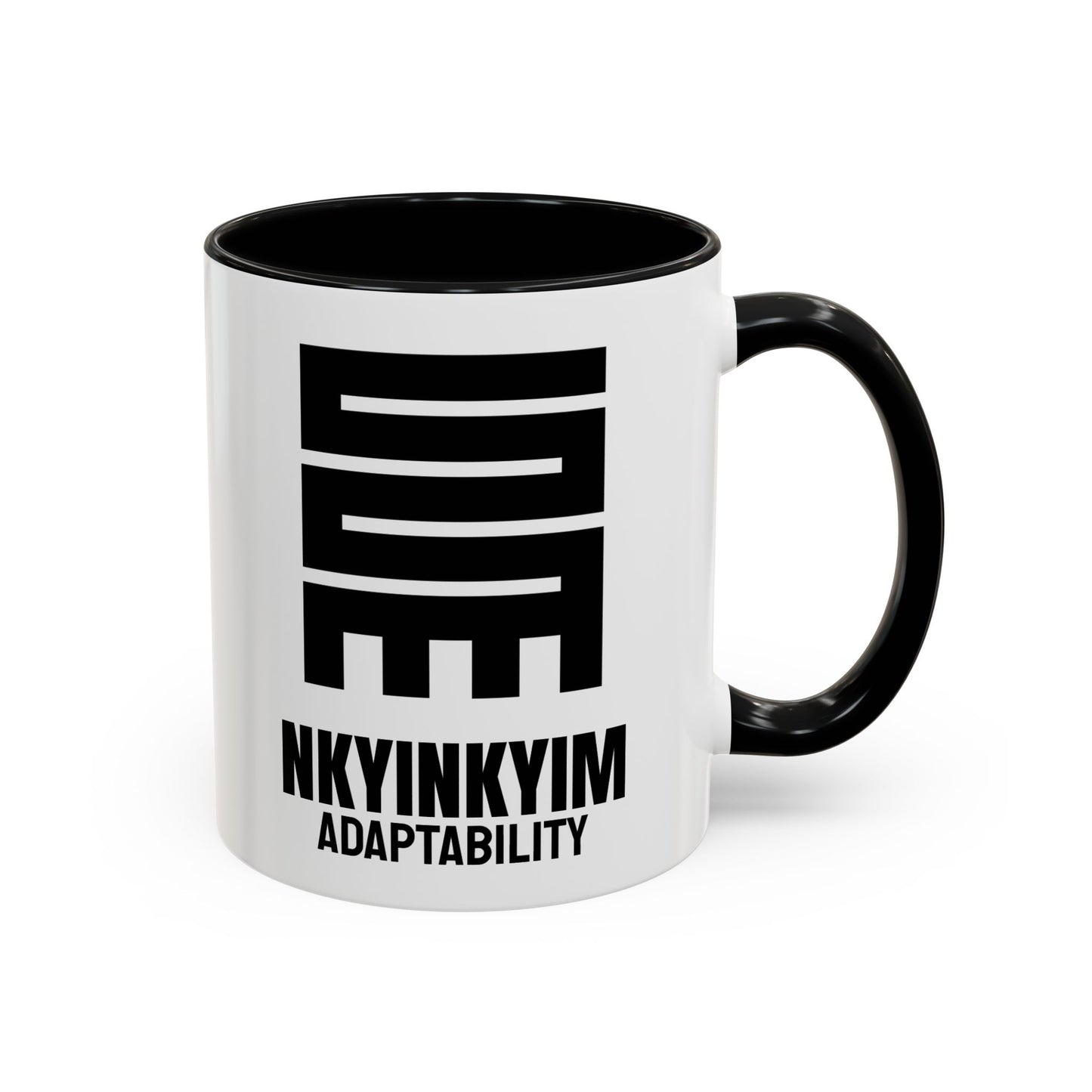 Adinkra Symbol Coffee Mug NKYINKYIM - Progress & Adaptability