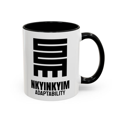 Adinkra Symbol Coffee Mug NKYINKYIM - Progress & Adaptability