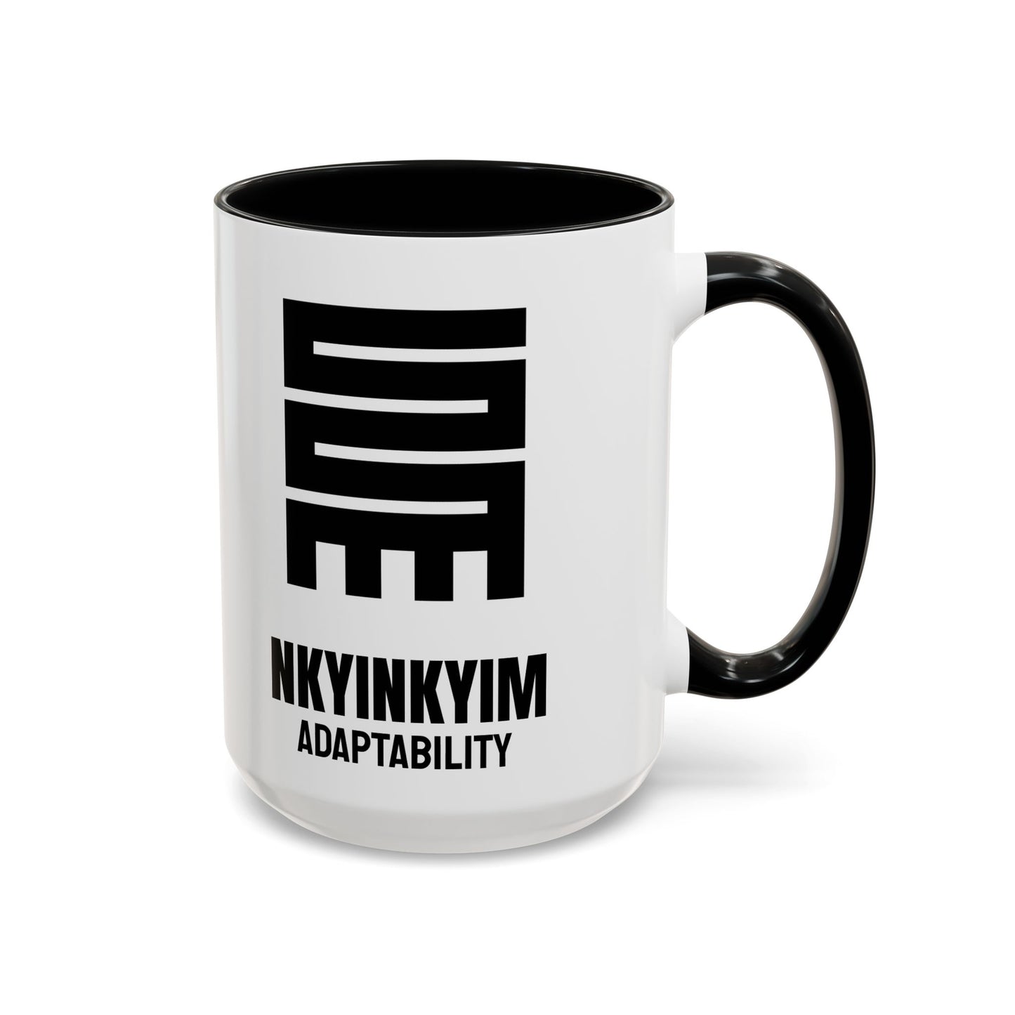 Adinkra Symbol Coffee Mug NKYINKYIM - Progress & Adaptability