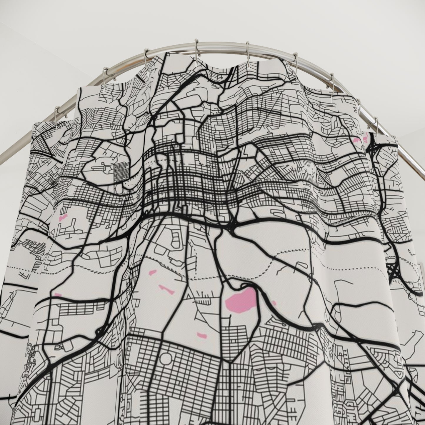 Johannesburg South Africa City Map Print Shower Curtain