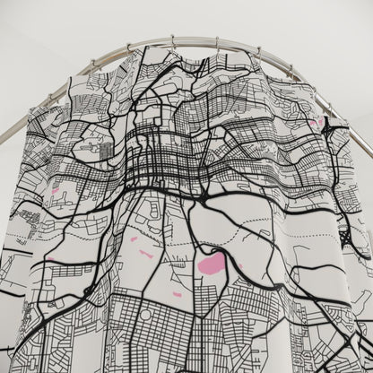 Johannesburg South Africa City Map Print Shower Curtain