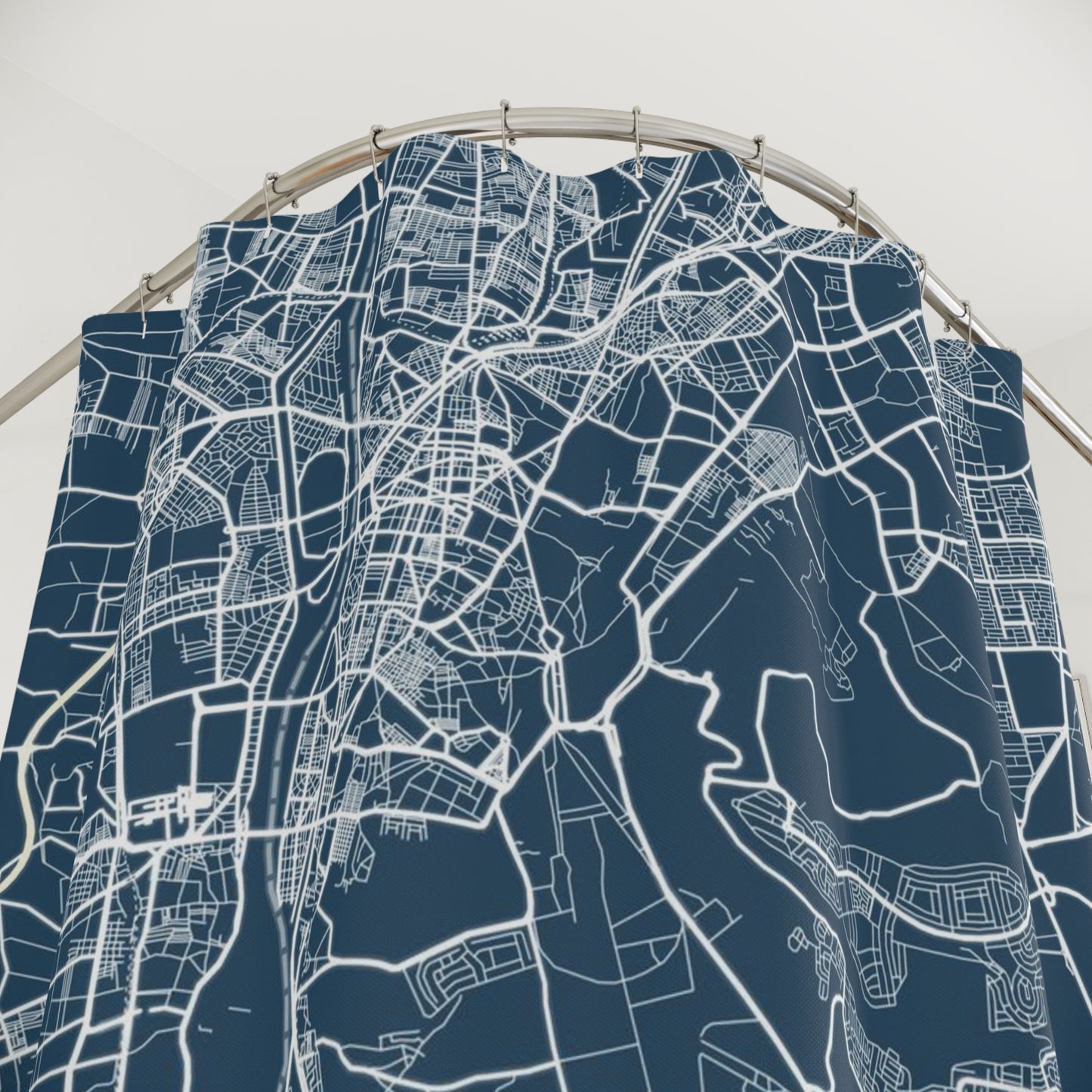 Cairo Egypt City Map Print Shower Curtain