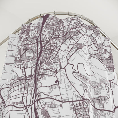 Cairo, Egypt City Map Print Shower Curtain