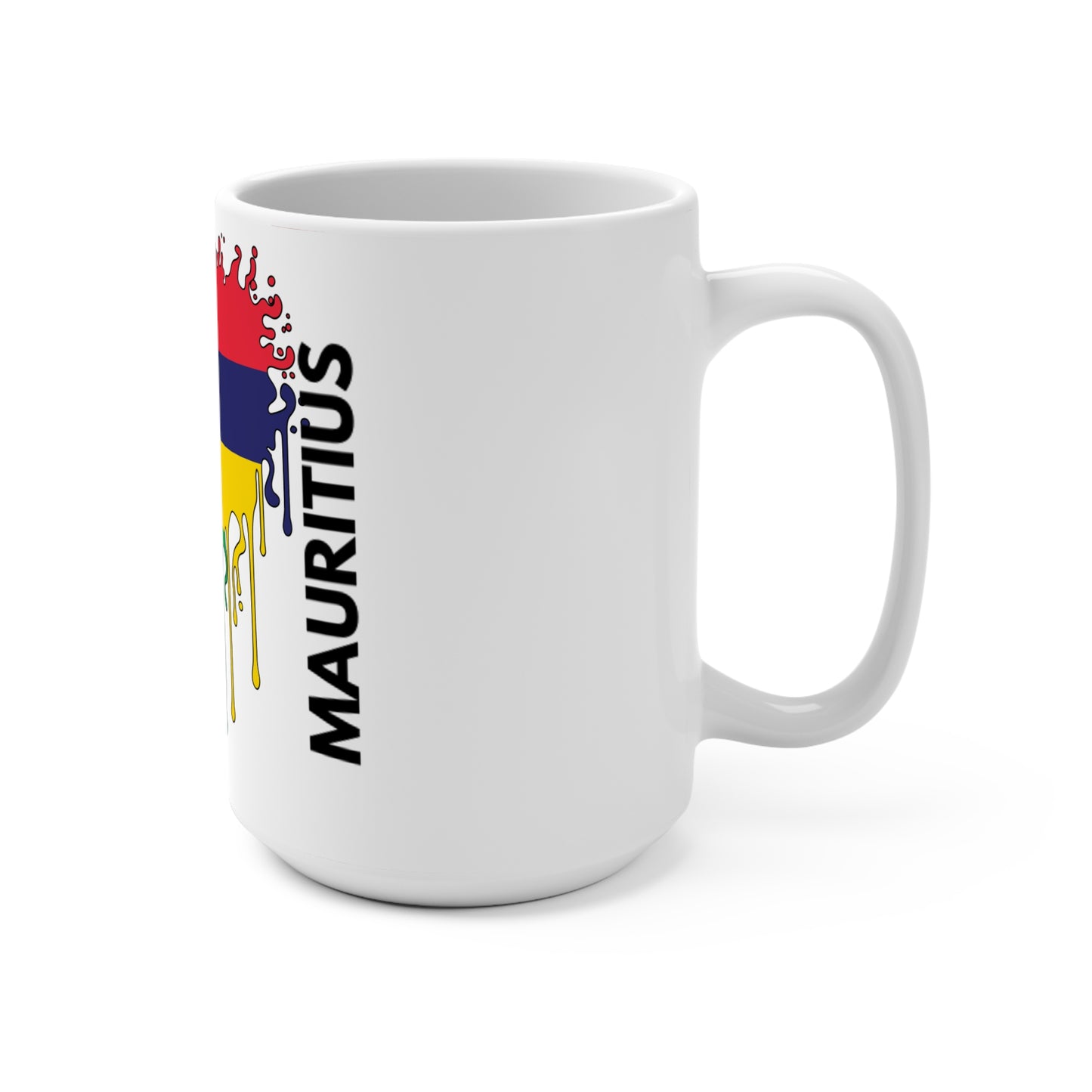 Mauritius Flag Drip Coffee Mug 15oz