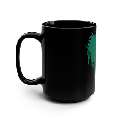 Cameroon Flag Black Coffee Mug, 15 oz