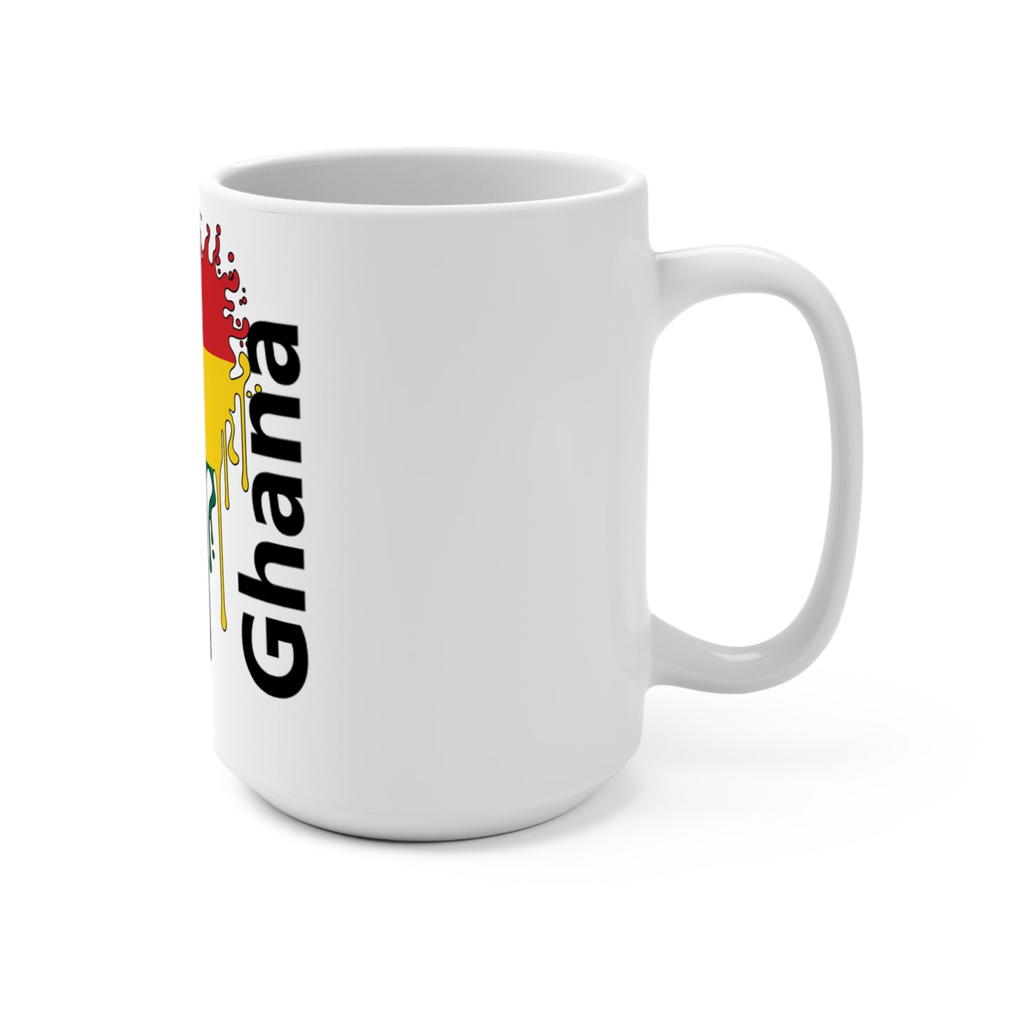 Ghana Flag Drip Coffee Mug 15oz
