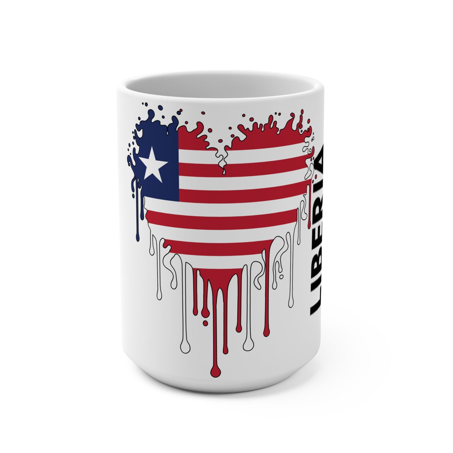 Liberia Flag Drip Coffee Mug 15oz