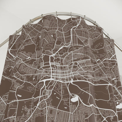 Johannesburg South Africa City Map Print Shower Curtain