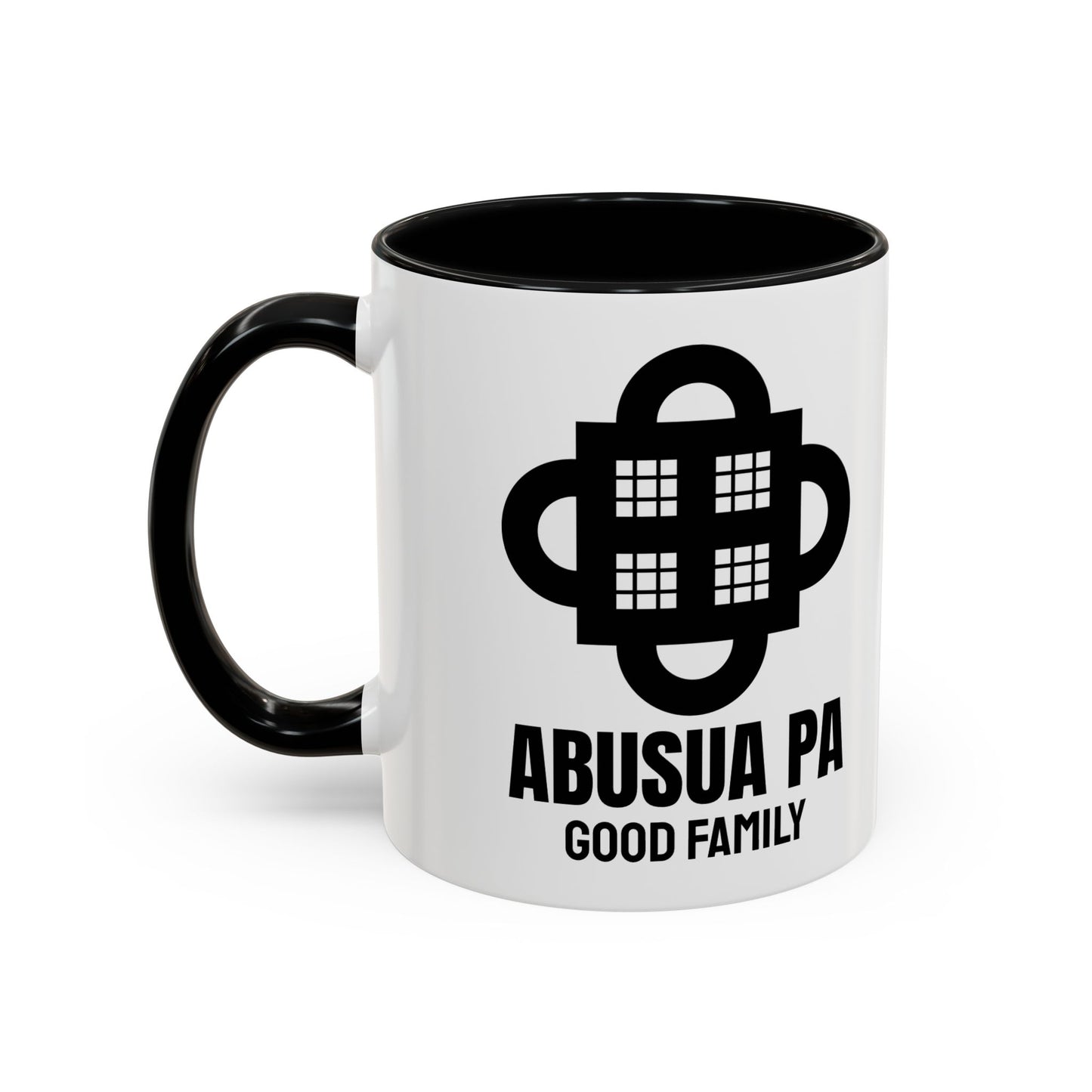Adinkra Symbol Coffee Mug ABUSUA PA - African Family & Unity