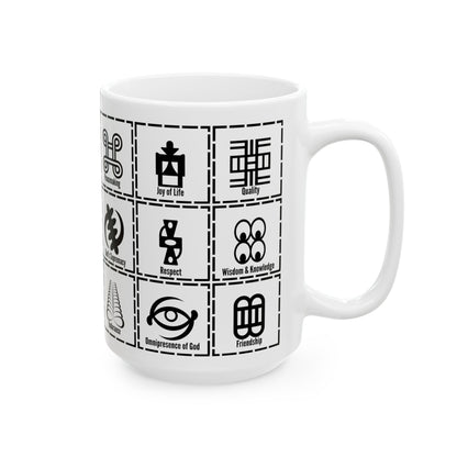 Adinkra MULTI Symbols Coffee Mug
