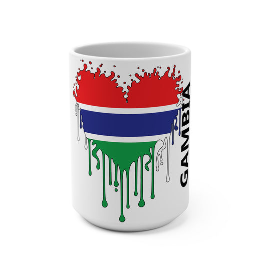 The Gambia Flag Drip Coffee Mug 15oz
