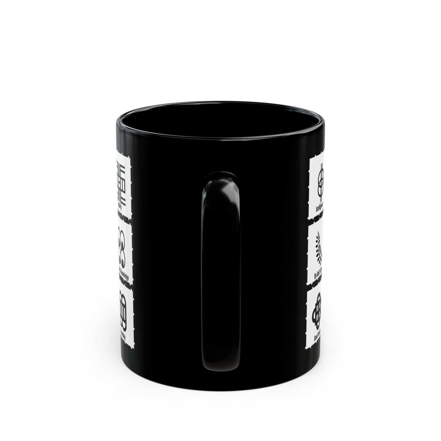 Adinkra MULTI Symbols Black Coffee Mug