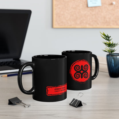 ADINKRA Symbol Coffee Mug Dwennimmen - Strength & Humility