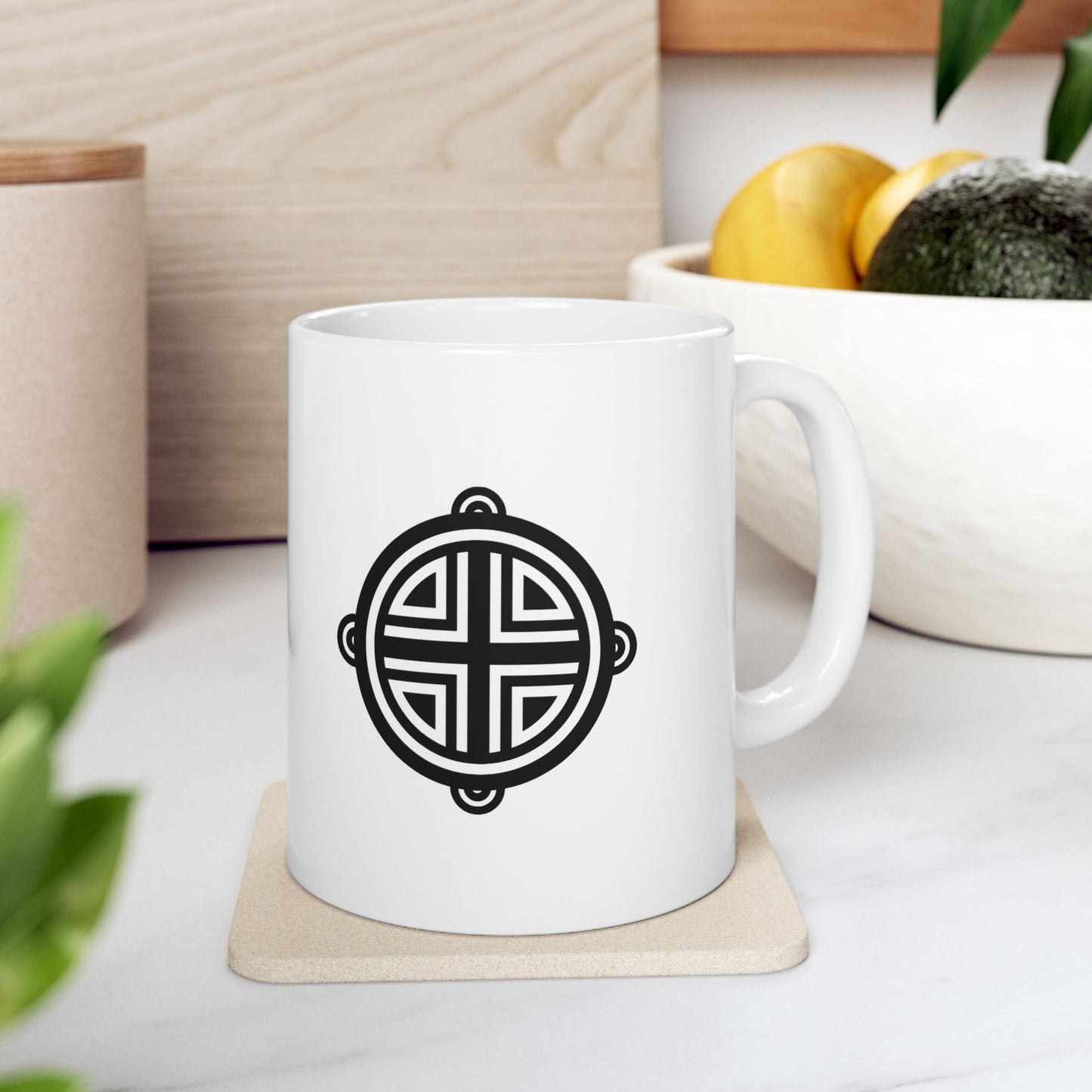 Ohene Kra Konmunde: Adinkra Symbol Coffee Mug