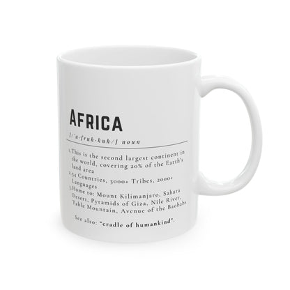 AFRICA Definition Ceramic Coffee Mug