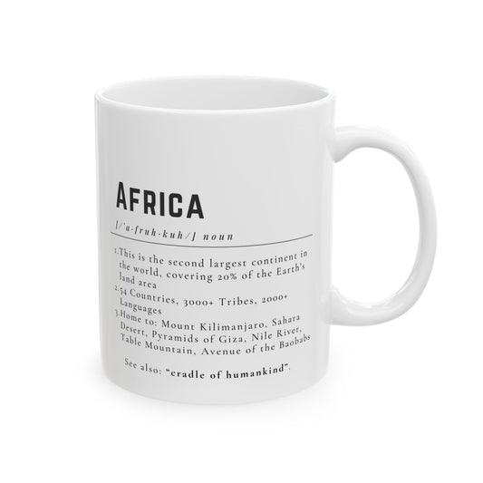 AFRICA Definition Ceramic Coffee Mug