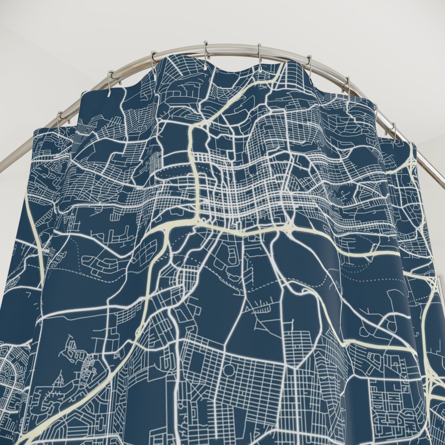 Johannesburg South Africa City Map Print Shower Curtain