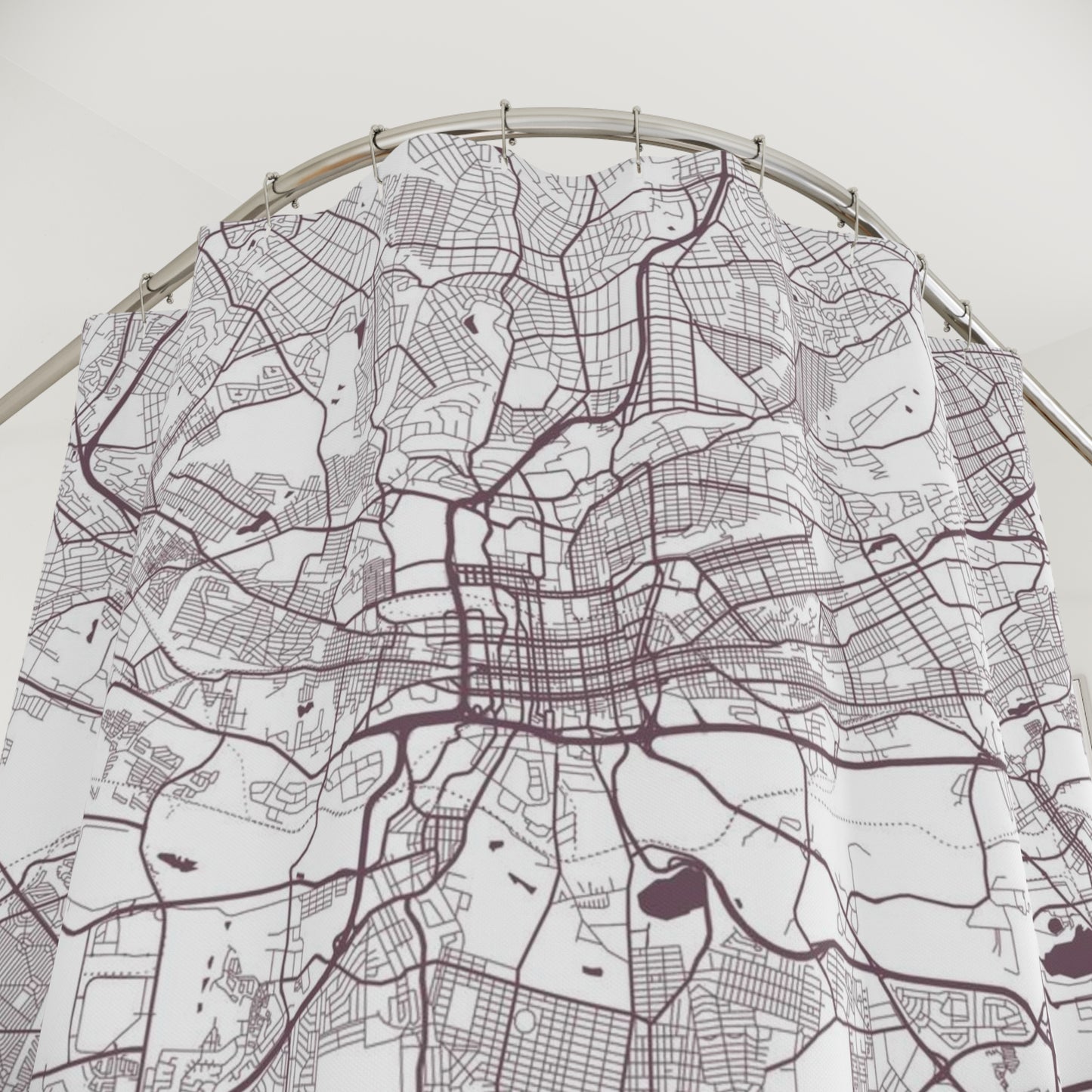 Johannesburg South Africa City Map Print Shower Curtain