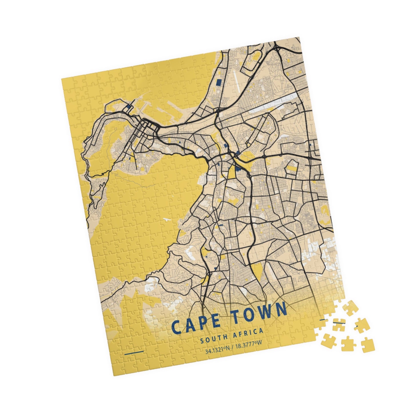 Cape Town South Africa Aerial View City Map Puzzle