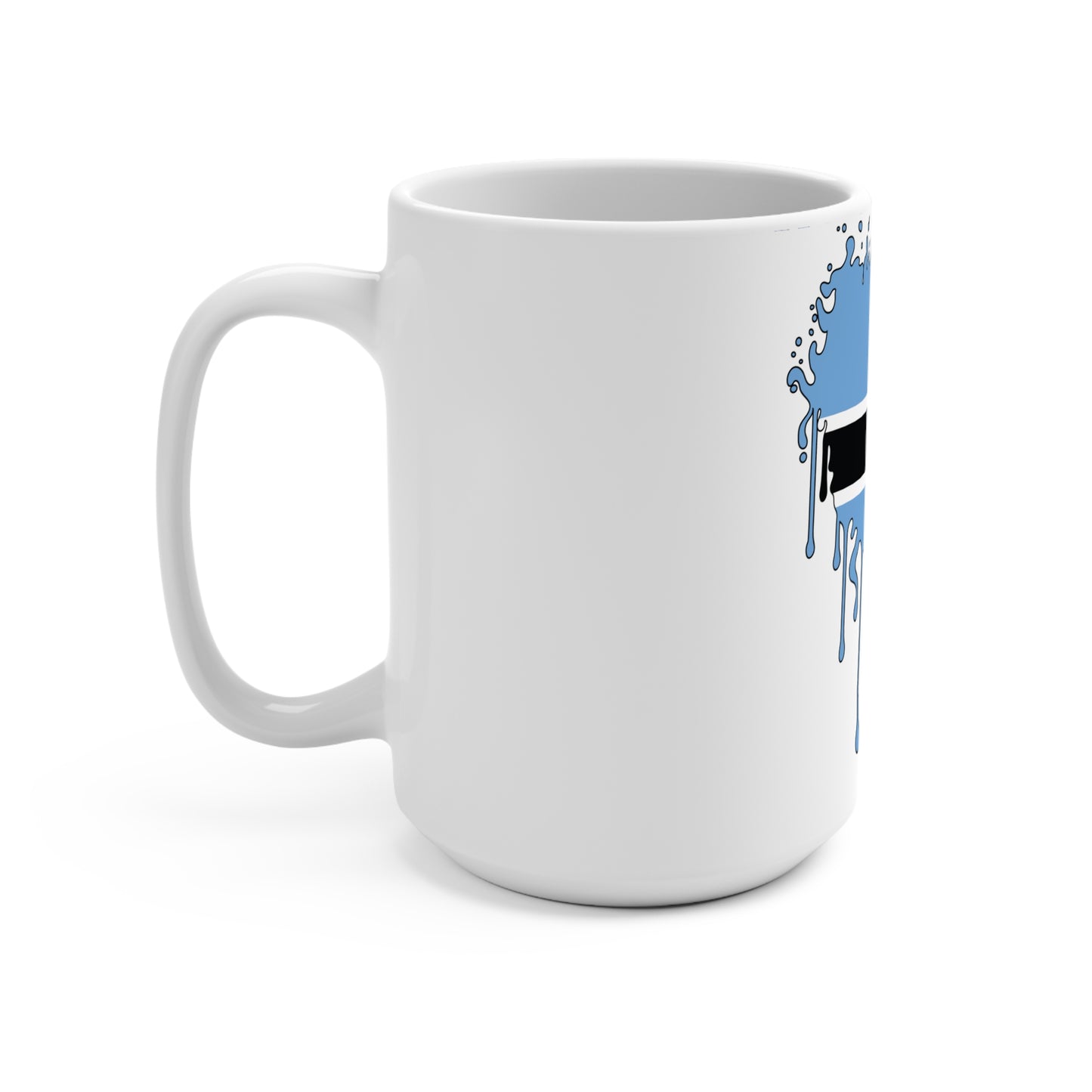 Botswana Flag Drip Coffee Mug 15oz