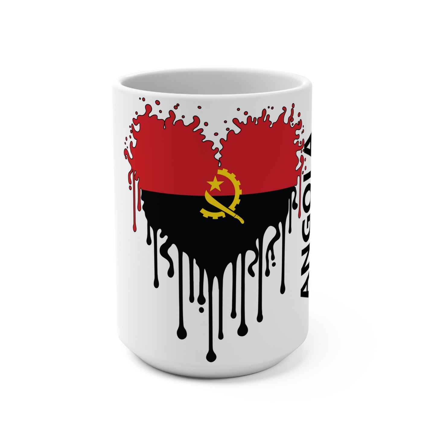 Angola Flag Drip Coffee Mug 15oz