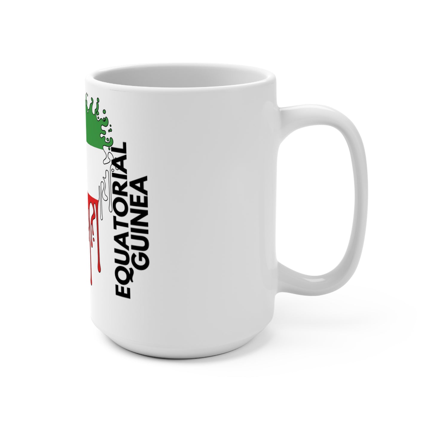 Equatorial Guinea Flag Drip Coffee Mug 15oz