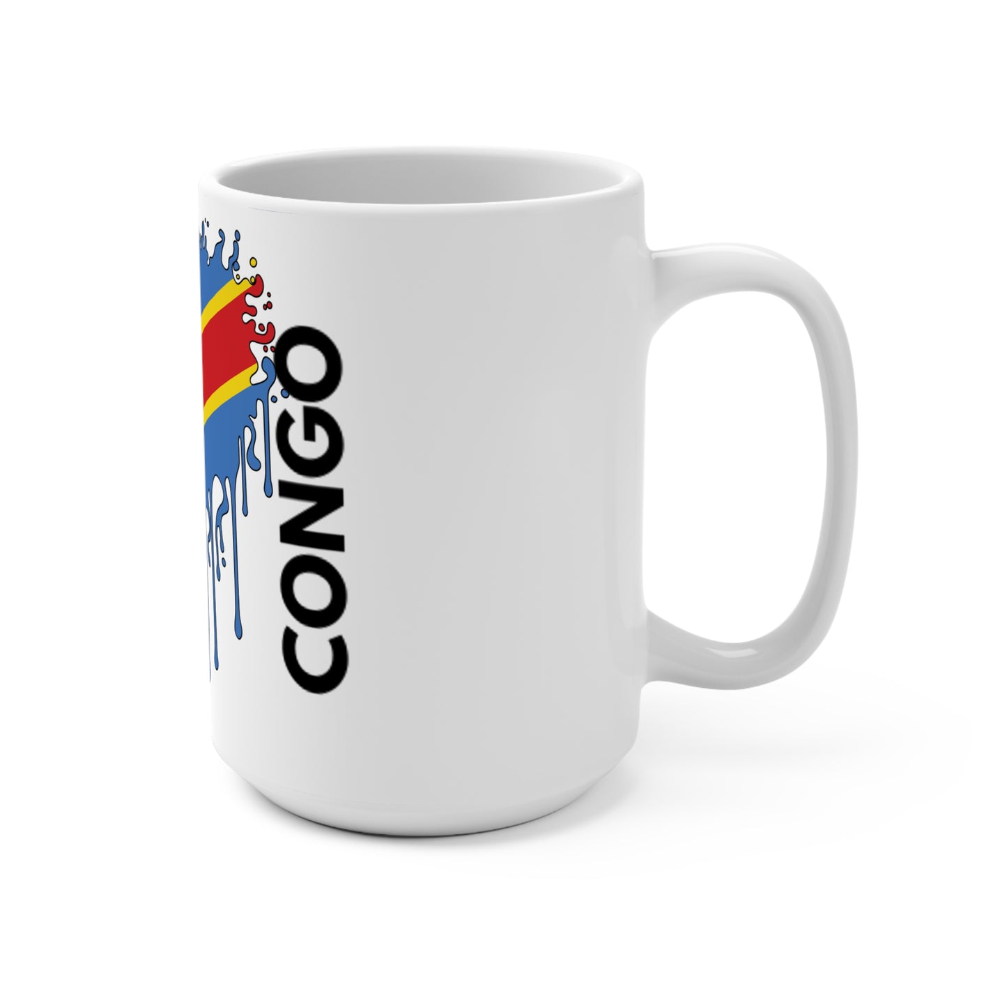 Congo Flag Drip Coffee Mug 15oz