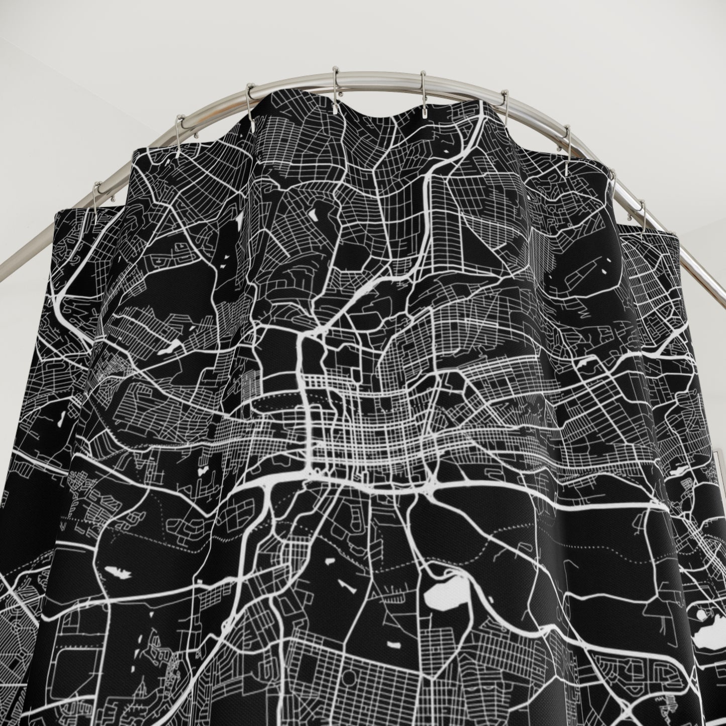 Johannesburg South Africa City Map Print Shower Curtain