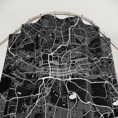 Johannesburg South Africa City Map Print Shower Curtain
