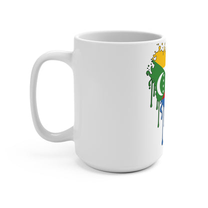 Comoros Flag Drip Coffee Mug 15oz