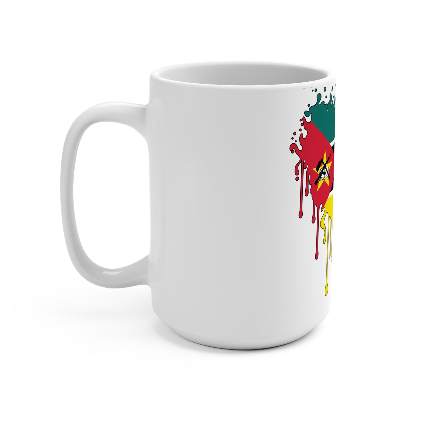 Mozambique Flag Drip Coffee Mug 15oz