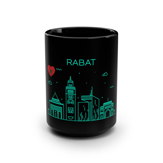 Rabat, Morocco Black Coffee Mug - 15oz