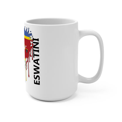 Eswatini Flag Drip Coffee Mug 15oz