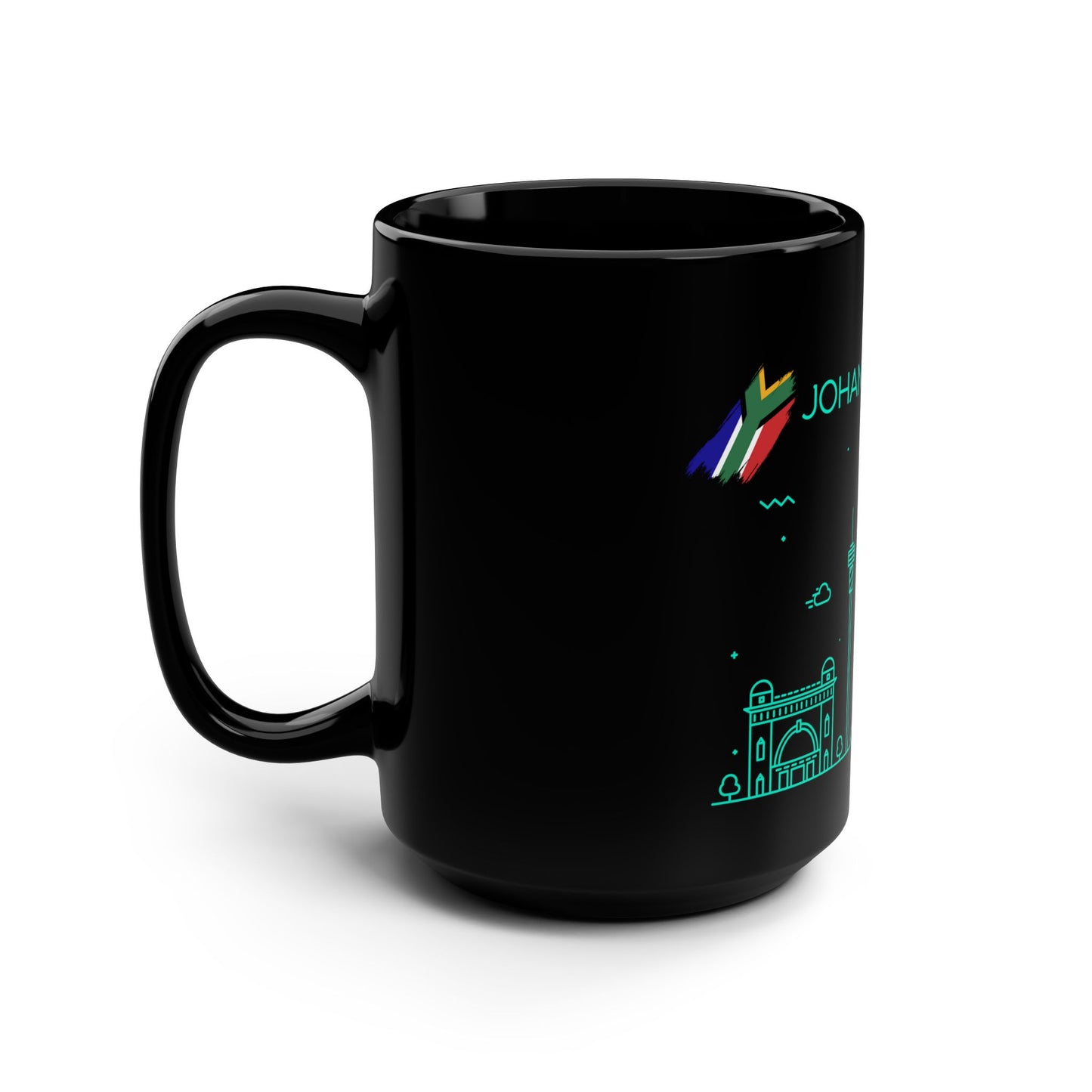 Johannesburg, South Africa Black Coffee Mug - 15oz