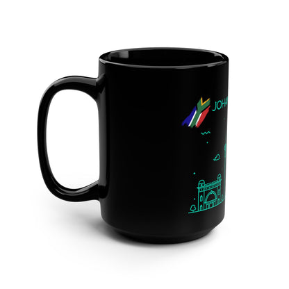 Johannesburg, South Africa Black Coffee Mug - 15oz