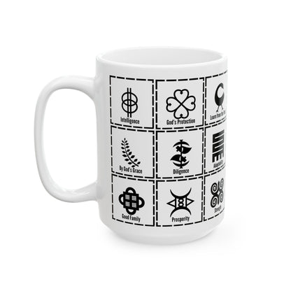 Adinkra MULTI Symbols Coffee Mug