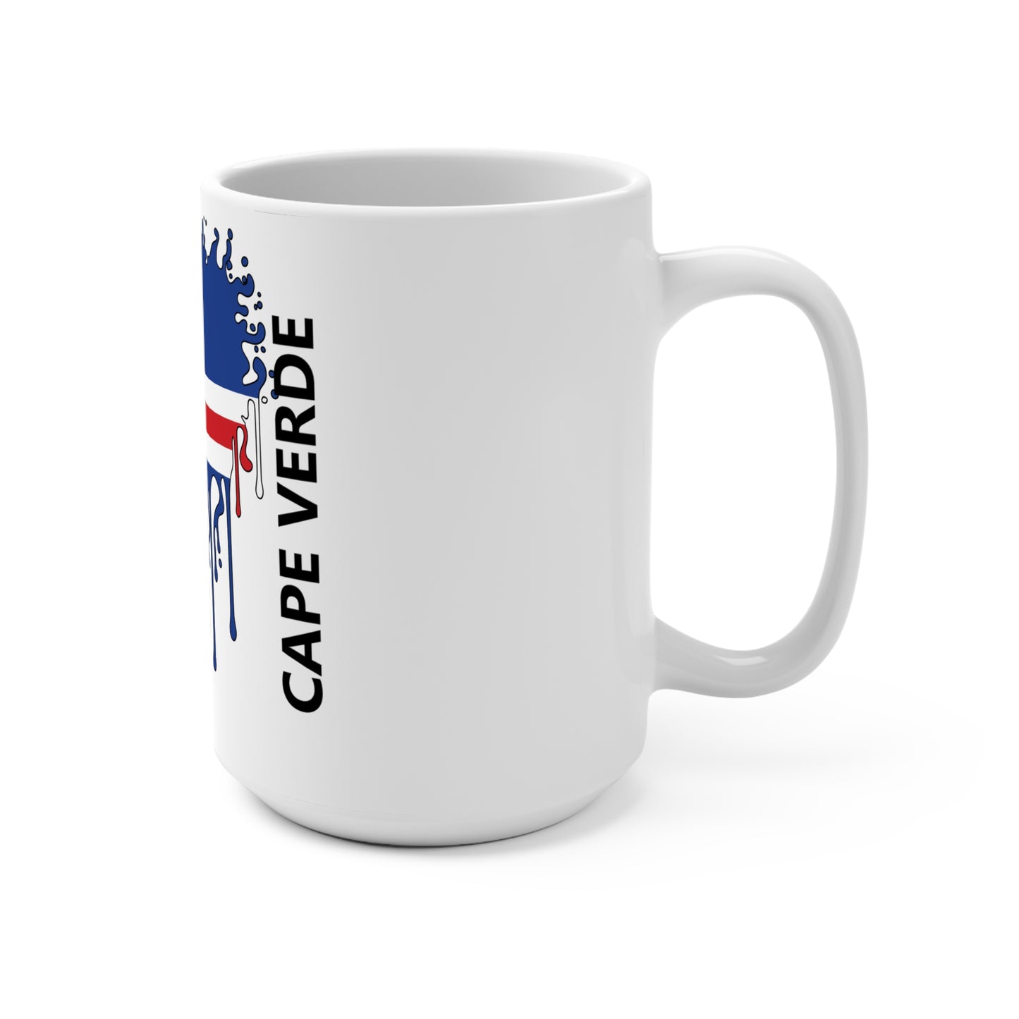 Cape Verde Flag Drip Coffee Mug 15oz